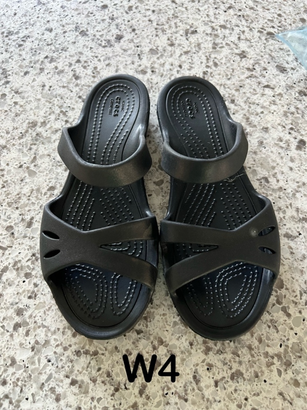 CROCS Women's Black Slip-On Comfort Sandals